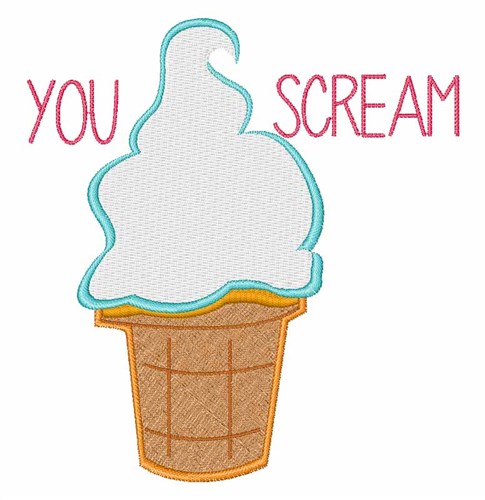 You Scream Machine Embroidery Design