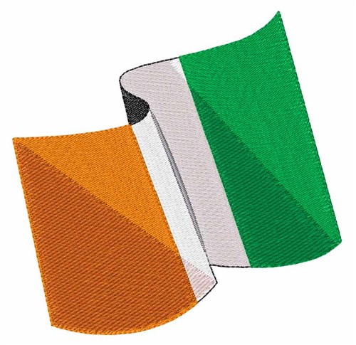 Irish Flag Machine Embroidery Design
