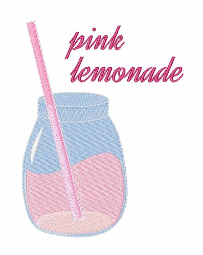 Pink Lemonade Machine Embroidery Design