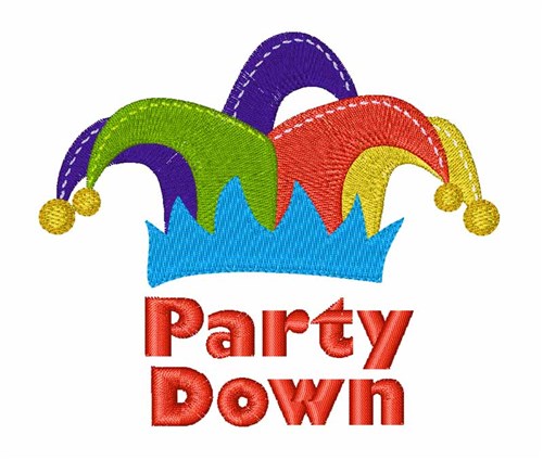 Party Down Machine Embroidery Design