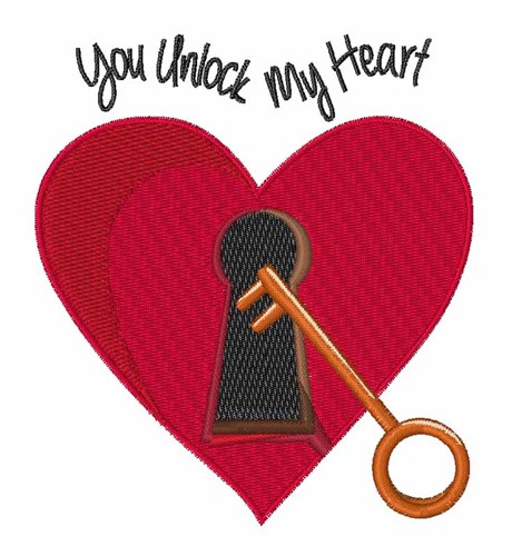 Unlock My Heart Machine Embroidery Design