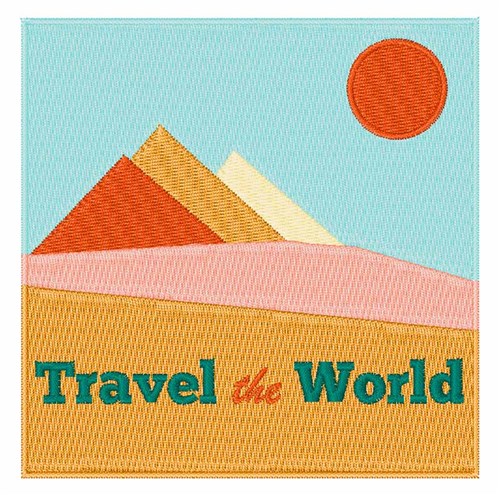 Travel The World Machine Embroidery Design