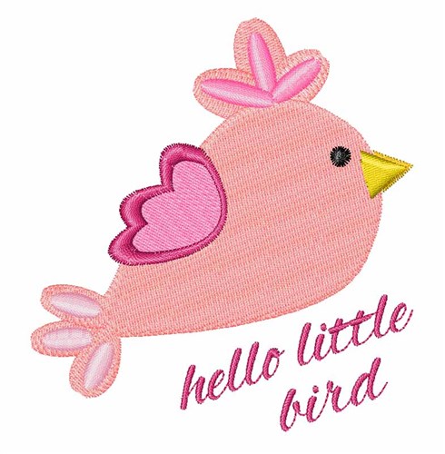 Hello Bird Machine Embroidery Design