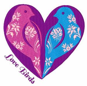 Picture of Love Birds Machine Embroidery Design