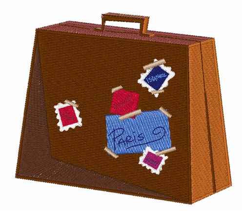 Suitcase Machine Embroidery Design
