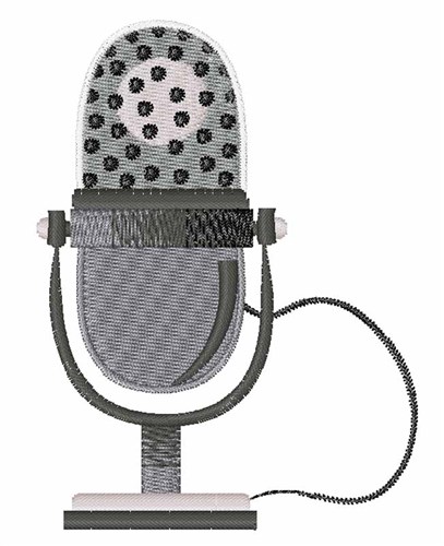 Microphone Machine Embroidery Design