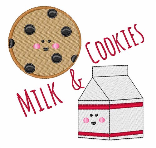 Milk & Cookies Machine Embroidery Design