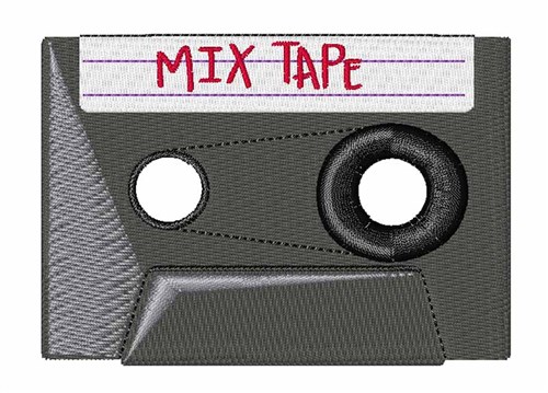 Mix Tape Machine Embroidery Design