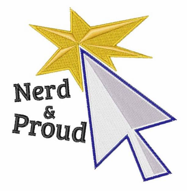 Picture of Nerd & Proud Machine Embroidery Design