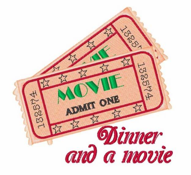 Picture of Dinner & Movie Machine Embroidery Design