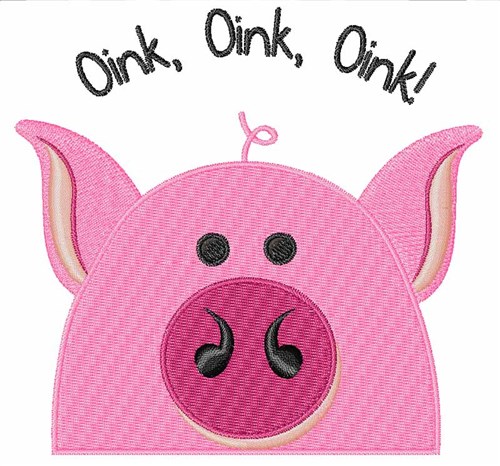 Oink Oink Machine Embroidery Design