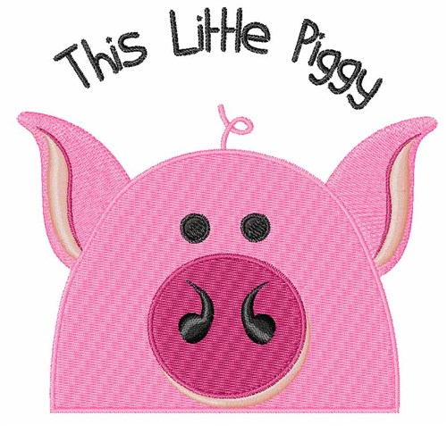 Little Piggy Machine Embroidery Design