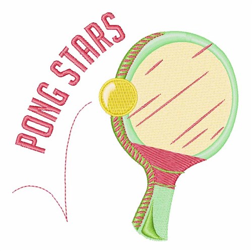 Pong Stars Machine Embroidery Design