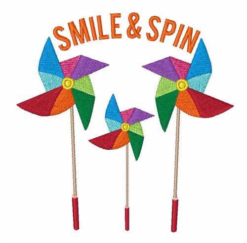 Smile & Spin Machine Embroidery Design