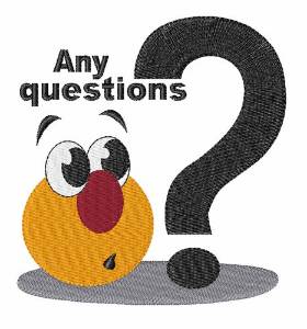 Picture of Any Questions Machine Embroidery Design