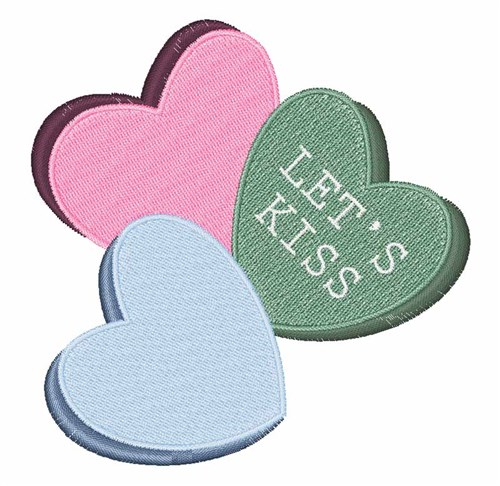 Lets Kiss Machine Embroidery Design