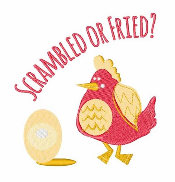 Picture of Scrambled Or Fried? Machine Embroidery Design