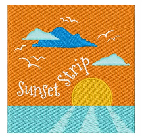 Sunset Strip Machine Embroidery Design