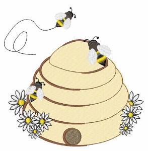 Picture of Bee Hive Machine Embroidery Design