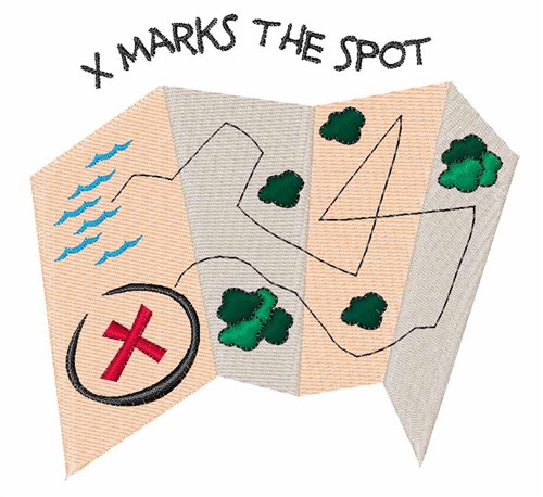X Marks Spot Machine Embroidery Design