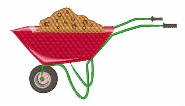 Picture of Wheel Barrow Machine Embroidery Design