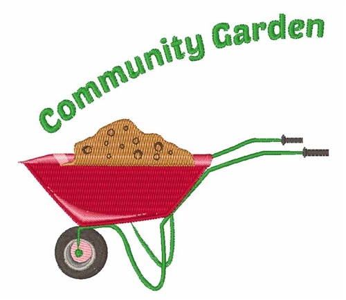 Community Garden Machine Embroidery Design