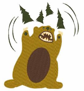 Picture of Angry Bear Machine Embroidery Design