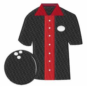 Picture of Bowling Shirt Machine Embroidery Design