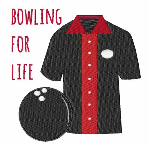 Bowling For Life Machine Embroidery Design