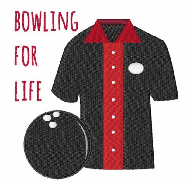 Picture of Bowling For Life Machine Embroidery Design