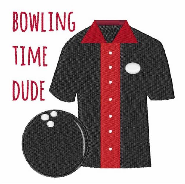 Picture of Bowling Time Machine Embroidery Design