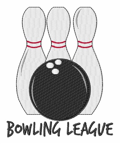 Bowling League Machine Embroidery Design