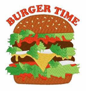 Picture of Burger Time Machine Embroidery Design