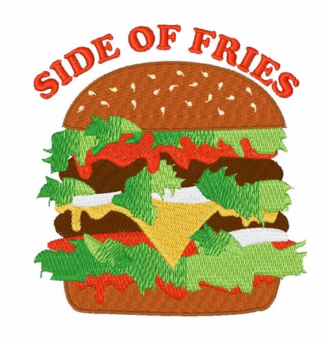 Side Of Fries Machine Embroidery Design