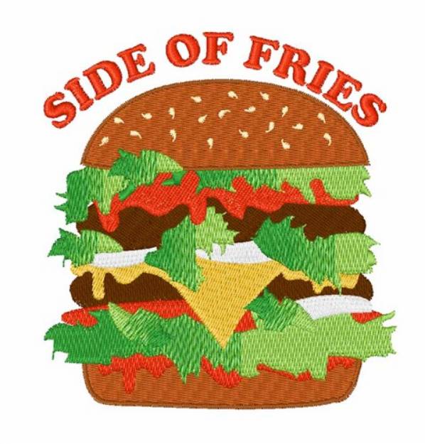 Picture of Side Of Fries Machine Embroidery Design