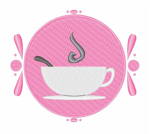 Coffee Cup Machine Embroidery Design