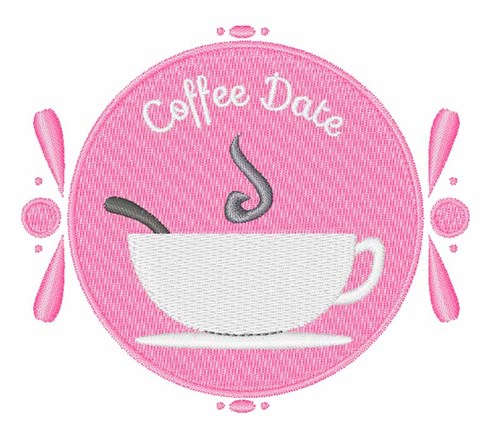 Coffee Date Machine Embroidery Design