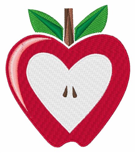 Red Apple Machine Embroidery Design