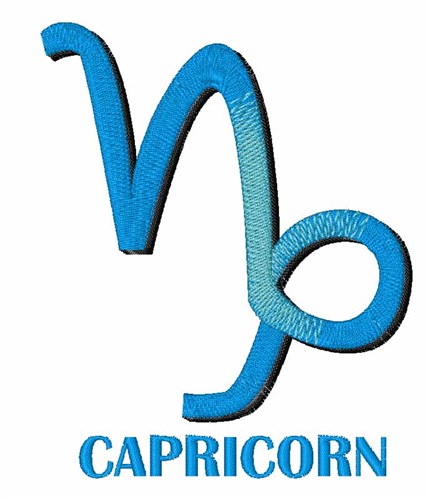 Capricorn Sign Machine Embroidery Design
