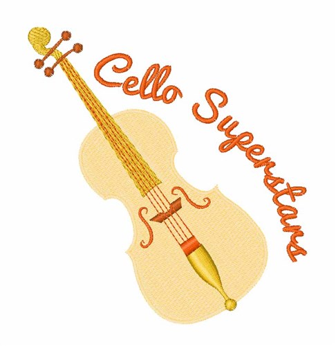 Cello Superstars Machine Embroidery Design