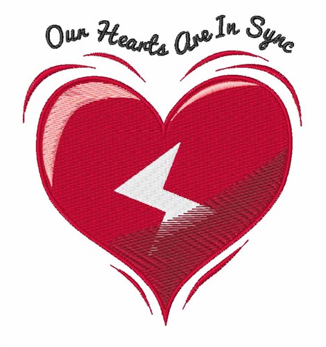 Hearts In Sync Machine Embroidery Design