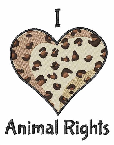Animal Rights Machine Embroidery Design
