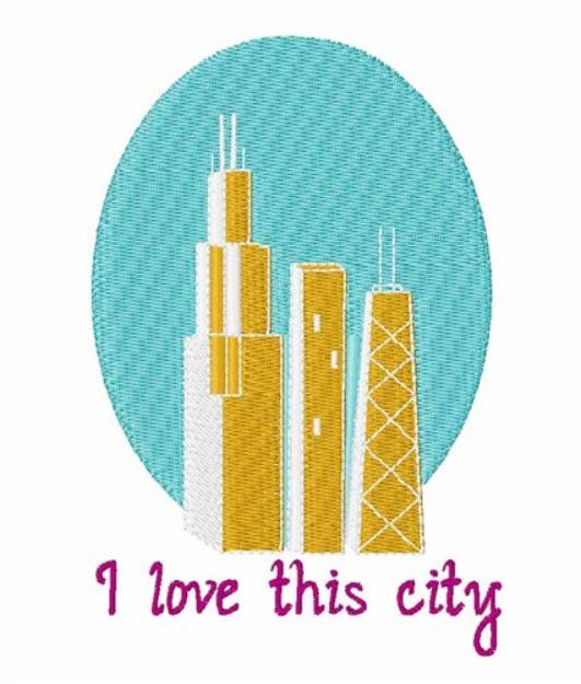 Picture of Love This City Machine Embroidery Design
