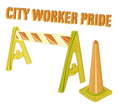 City Worker Machine Embroidery Design