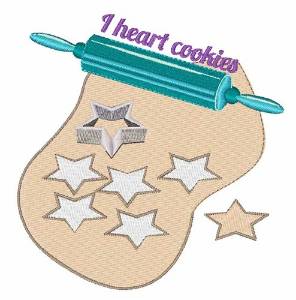 Picture of I Heart Cookies Machine Embroidery Design