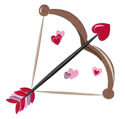 Valentine Bow Machine Embroidery Design