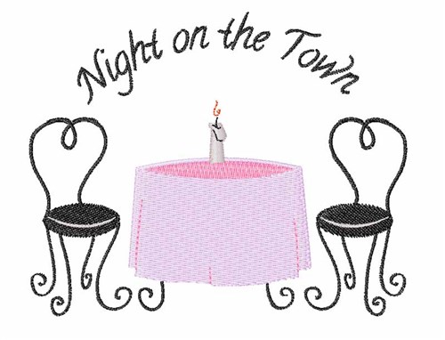 Night On Town Machine Embroidery Design