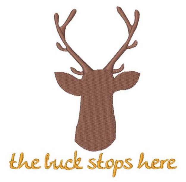 Picture of Buck Stops Here Machine Embroidery Design