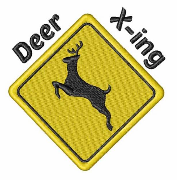 Picture of Deer X-ing Machine Embroidery Design