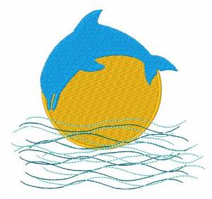 Picture of Dolphin Jump Machine Embroidery Design